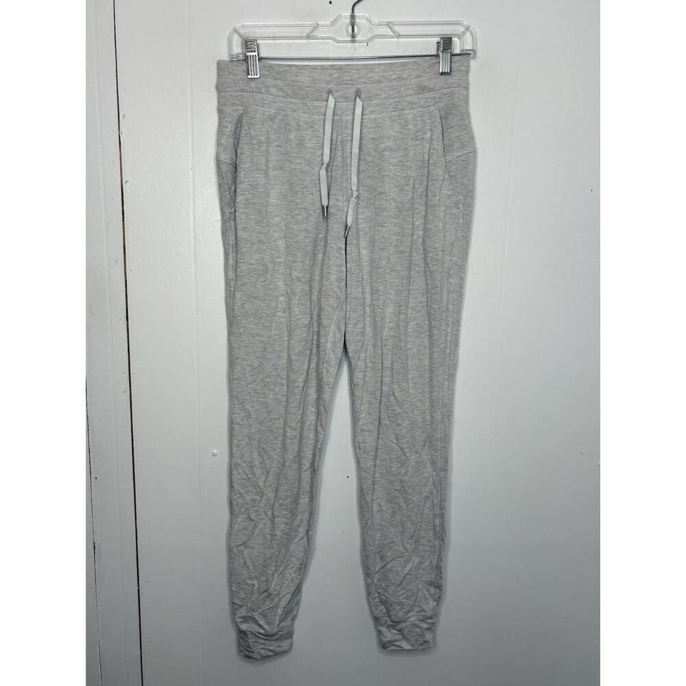Lululemon Pants Womens 6 Warm Down Jogger Light Gray Athleisure Sweatpants